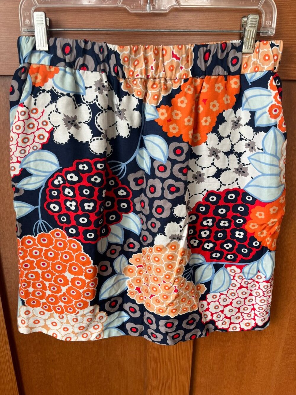 Boden Womens Skirt Short Straight Elastic Waist Lined Floral Boho Whimsy Size 8